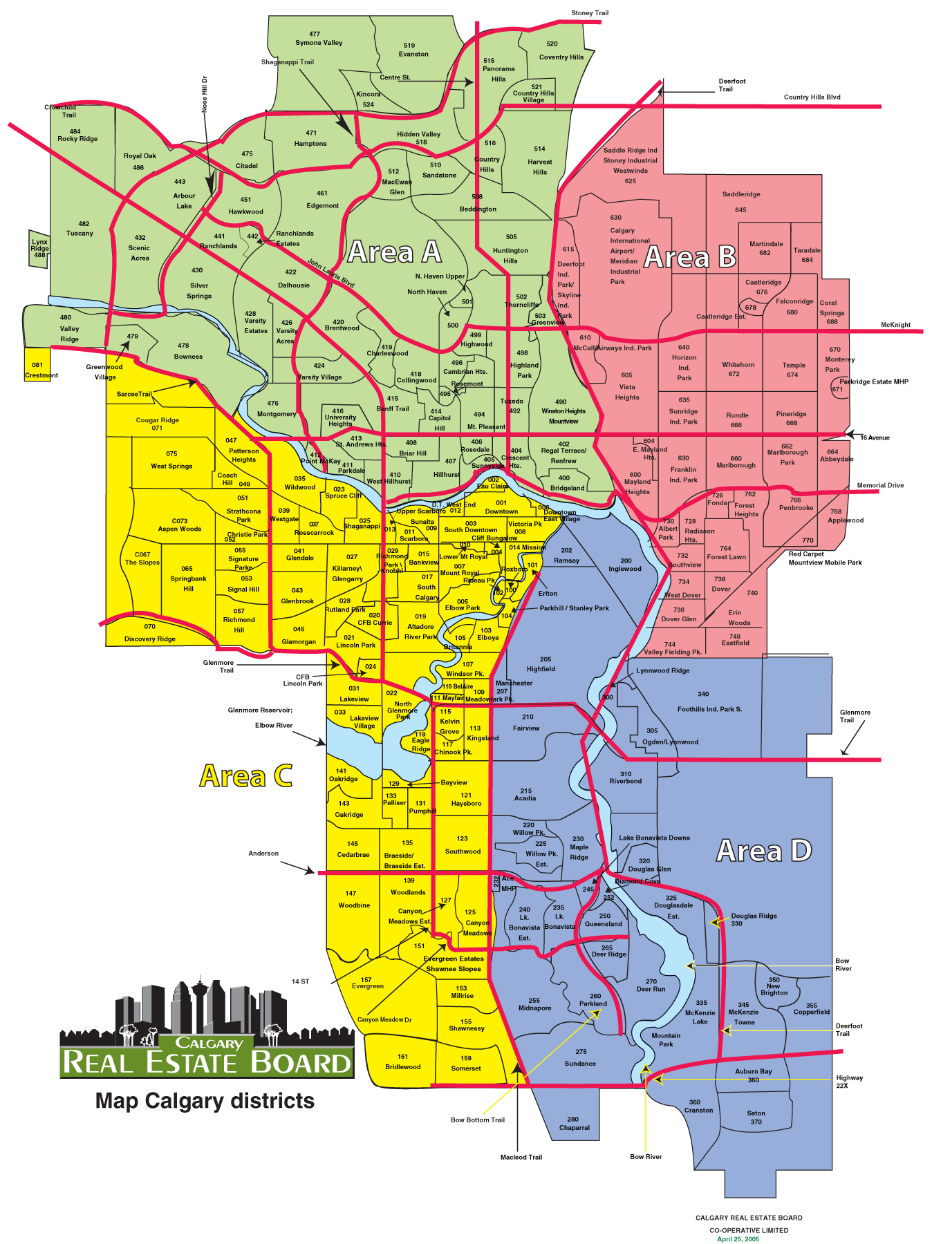 Map of Calgary service areas